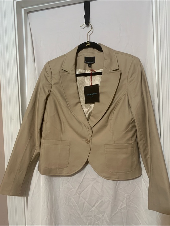 Cynthia Rowley Jackets & Blazers - CYNTHIA ROWLEY Khaki colored 97% Cotton Blazer Jacket LARGE NEW NWT